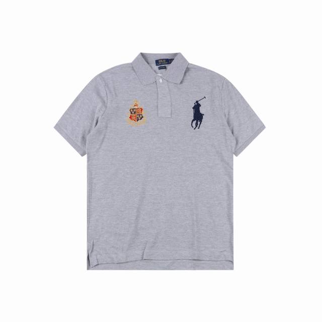 Polo Ralph Lauren 拉夫劳伦 基础大马皇冠俱乐部徽章刺绣Logo Big Pony 翻领短袖Polo衫 T恤 面料100%珠地棉，胸口进口刺绣L