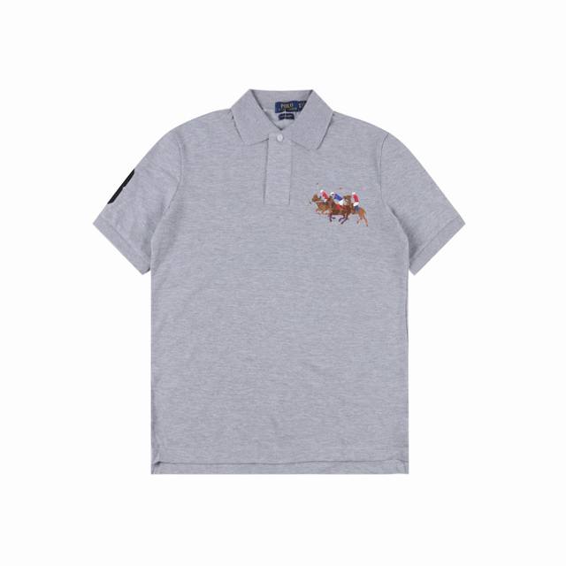 Ralph Lauren 拉夫劳伦 三匹小马Logo刺绣休闲赛马翻领短袖Polo衫 原版面料100%珠地棉，胸口进口刺绣Logo 定制螺纹领，经典刺绣，最高版本