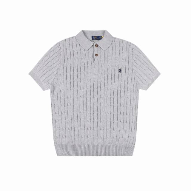 Ralph Lauren 拉夫劳伦夏季针织绞花小马刺绣翻领毛衣Polo衫短袖T恤 经典款棉纱 百分白纯棉 针织翻领Polo衫 高品质货 经典款一直很受欢迎！做工
