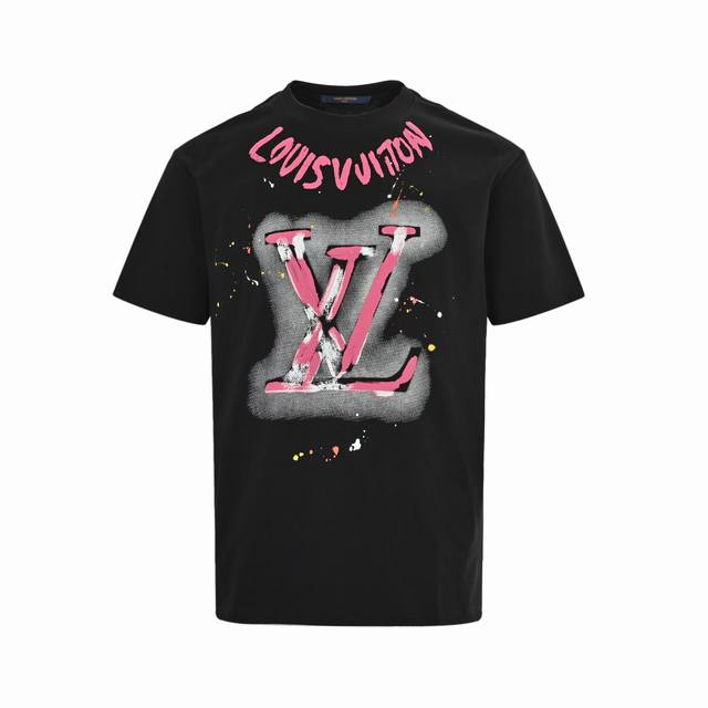 Louis Vuitton 路易威登 25Ss 涂鸦Logo印花短袖 简约宽松的版型结合纯色的效果， 自然的凸显出高级质感，胸前涂鸦Logo印花 象征着一流的材