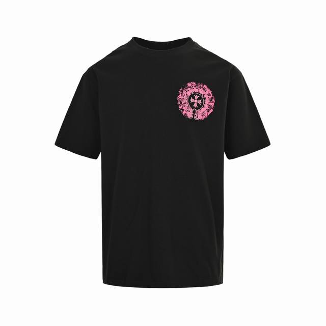 Chrome Hearts 克罗心 模糊马蹄短袖 采用直喷进口机器印花 五金辅料均开磨定制 正确配置 黑色2025克罗心正品包装 280克定制定染双纱棉 版型大