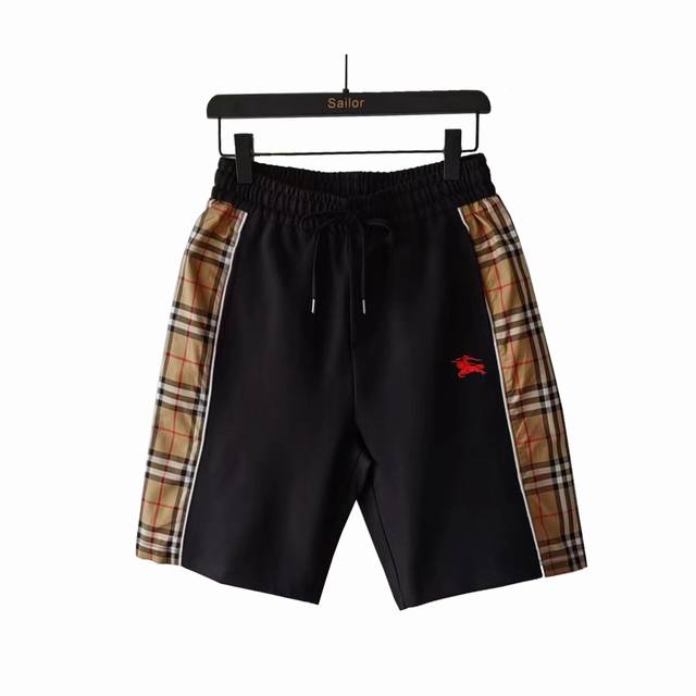 细节图 Burberry 巴宝莉 经典织带拼接Logo标识短裤 侧边织带 五分裤 高品质牛肚面料 特别手感 超级质感 舒适柔软透气 休闲宽松版型 潮流男女同款
