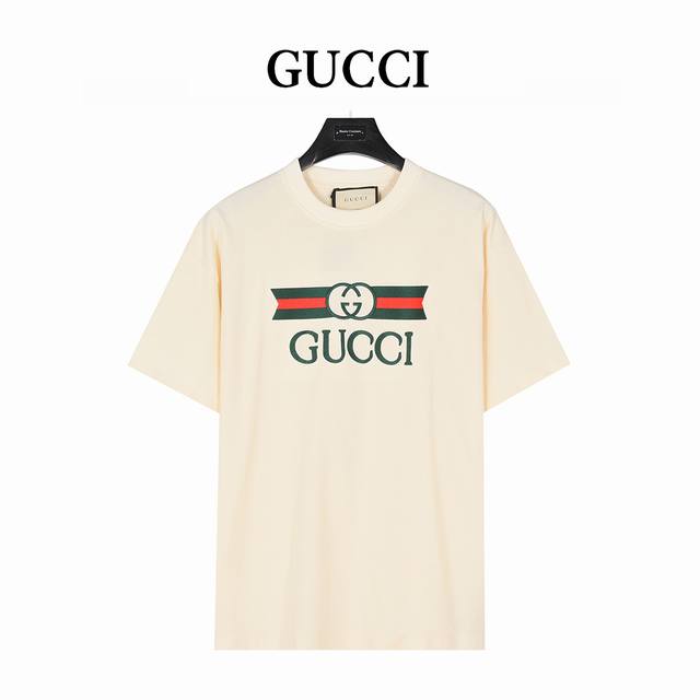 Gucci 古驰 腰带徽标刺绣短袖T恤 原版面料 官方同款 定织定染260G纯棉双纱紧密棉面料，洗水后达280G +2X2配套螺纹， 春夏最新砖柜同步 Os落肩