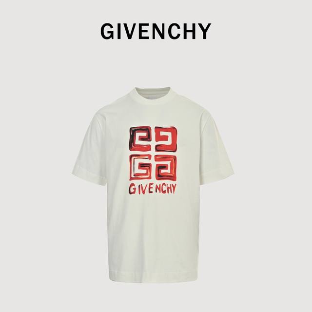 Givenchy 纪梵希Gvc 油画4G康丽直喷印花短袖T恤 甄选长绒棉纱，260G精纺高支重磅定织定染面料， 裁前高温洗水定型，成品再洗柔，穿着感受亲肤棉柔，