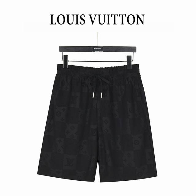 Louis Vuitton 路易威登 25Ss 暗纹大棋盘格Logo毛巾提花短裤 全幅Damier棋盘格提花，进口提花机织造而成的提花面料， 利用各种提花构造，