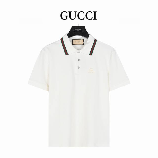 Gucci 古驰 25Ss 双G字母小标压胶短袖Polo衫 双面丝光长绒棉进口珠地面料，质感柔软细腻爽滑，舒适透气凉爽， 且久穿久洗不褪色不变形。进口田岛机刺绣