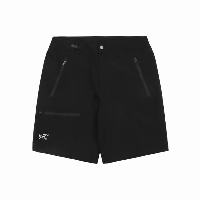 Gamma Lightweight Short 9五分休闲短裤-黑色 Aequora Airperm混纺面料 86%锦纶+14%氨纶 ，高密度编织实现双向弹力，