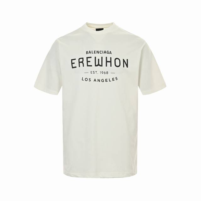 Balenciaga 巴黎世家 24Ss 1968字母印花短袖 面料采用280克重精梳棉，定制1*1螺纹，成衣两遍水洗处理，面料舒适亲肤无异感，定制定染面料，