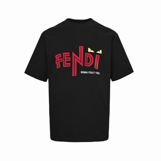 Fendi 芬迪 25Ss 植绒字母眼睛印花短袖 超级重工绒面植绒工艺 非普通印花 高级感满满 采用280G纯棉双纱紧密面料 贯穿袖子设计使得上身效果更加亮眼