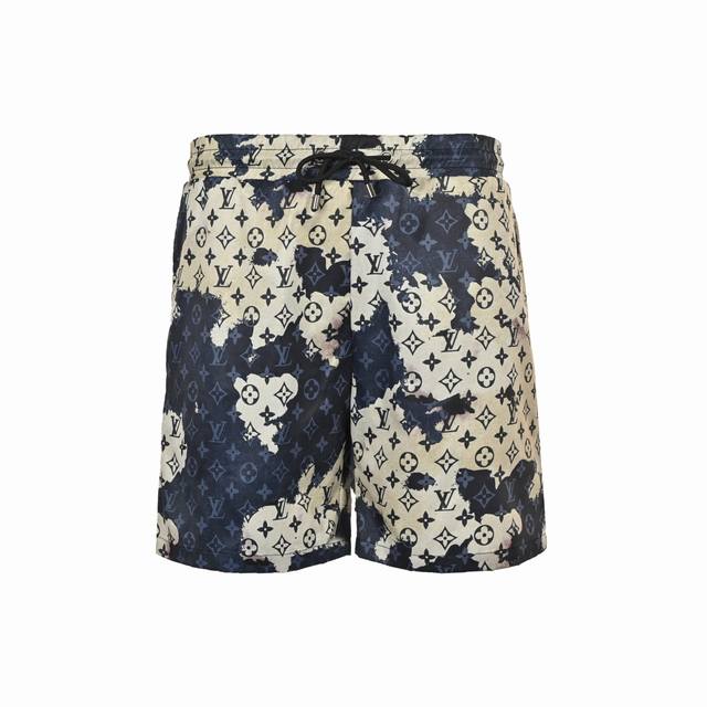 Louis Vuitton 路易威登 25Ss 水墨渲染老花沙滩短裤 精工艺梭织面料，定制五金，做工精细，质感一流，垂感十足，享受夏日与海滩的清凉时刻！ Siz