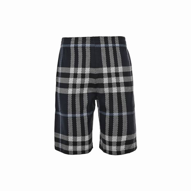 Burberry 巴宝莉 24Ss 格纹针织短裤 原版短裤5900，72%羊毛28%化纤，原版三种颜色定染纱线。 12针进口电脑织机，三种纱线交织在一起形成的颜