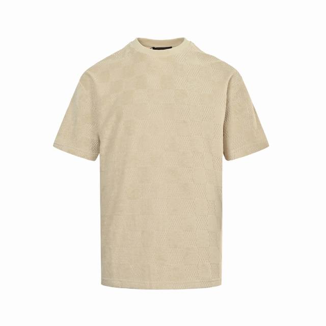 Louis Vuitton 路易威登 25Ss 棋盘格毛巾提花短袖 正品17869购入，定制Lv棋盘格全棉毛巾提花布，进口刺绣，定制面料，定位裁床，定制辅料，宽
