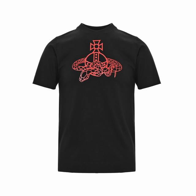 Vivienne Westwood 西太后 25Ss 蛇年土星印花短袖 以中国生肖灵蛇盘绕西太后经典土星标志，220G高密棉+5%弹性纤维混纺，保证重磅质感的同