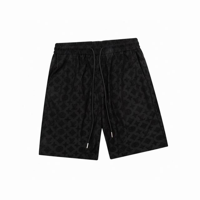 路易威登 Louis Vuitton 夏季新款 老花提花休闲短裤 定制面料采用威化布织法，提花针织工艺，版型紧致立体 定制裤绳五金质感强，顺滑上身舒适透气男女同