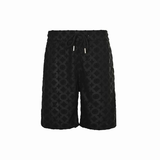 Louis Vuitton 路易威登 25Ss 凹凸满印老花提花短裤 原版开模。定制360G毛巾面料，定制的人造丝。61%粘胶纤维，32%锦纶，7%棉纶。 材料