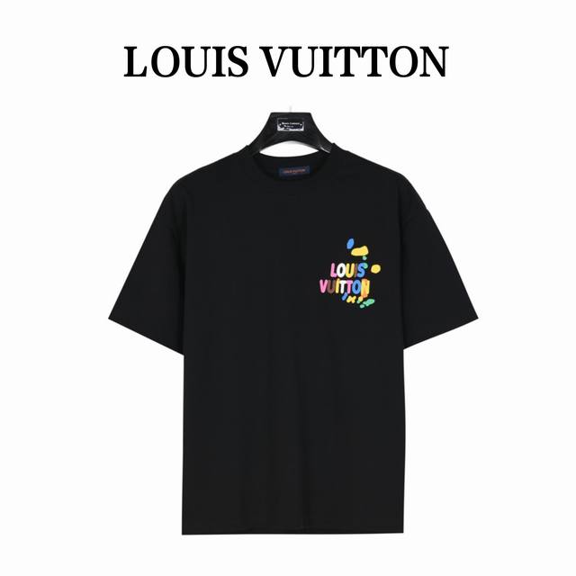 Louis Vuitton 路易威登 25Ss 涂鸦彩色字母发泡印花短袖T恤 面料采用高克重280G重精梳棉，定制1:1螺纹，面料舒适亲肤无异感， 制定染面料，