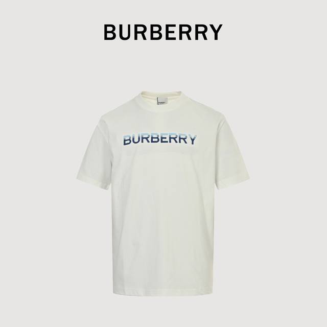 Burberry 巴宝莉Bbr 间色立体刺绣标语绣短袖T恤 甄选长绒棉纱，260G精纺高支重磅定织定染面料， 裁前高温洗水定型，成品再洗柔，穿着感受亲肤棉柔，垂