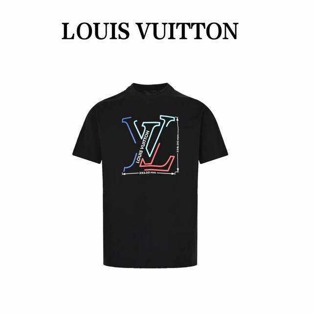 Louis Vuitton 路易威登 23Ss 彩色字母几何印花短袖 胸前采用百灵达印花 立体有质感，面料依旧选用32支双纱240克 上身彰显贵的感觉！超级百搭