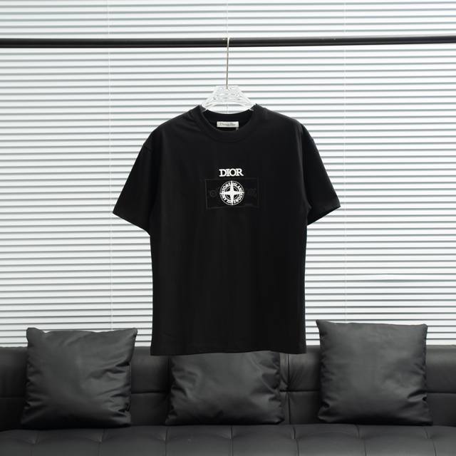 工厂P直供 Dior丨迪奥小标罗盘短袖T恤 尺码：S-Xxl 配色：黑色