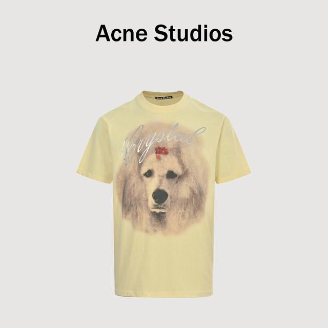 Acne Studios 狗狗印花短袖 今年夏天的大爆款修勾短袖 真的是谁穿谁好看系列 面料采用尼泊尔进口32支 G双纱精梳全棉 定织定染面料 达成原版一致 进