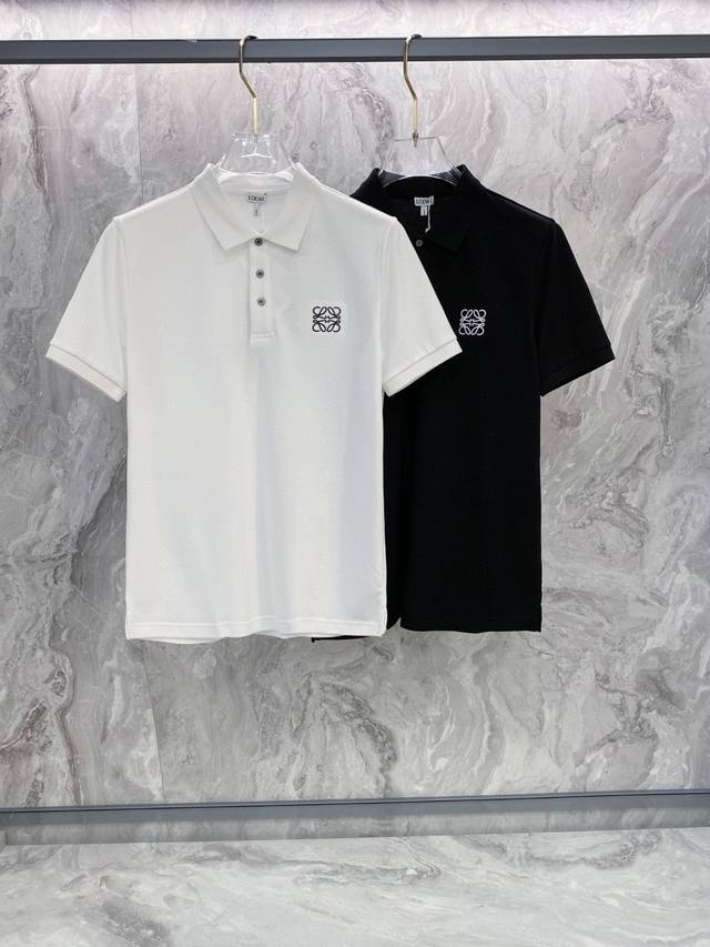 Loewe罗意威 2025Ss夏季新款 Logo男士翻领Polo衫T恤 经典商务男款，高端男装的天花板级别的商务男款！简约时尚大气不失优雅，单穿内搭体面过人，品