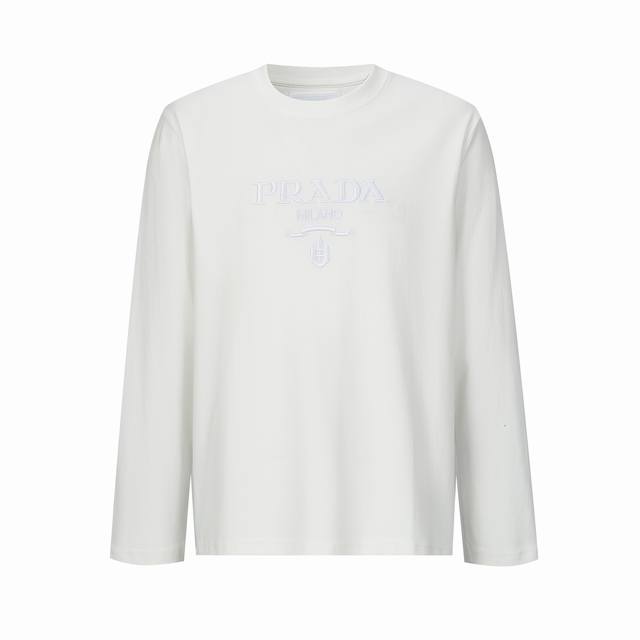 原版开发 顶级版本』 Prada 24Ss 钢标打底衫 面料：采用60支柔棉双面. 螺纹：搭配1*1定染丝光棉. 辅料：原版定制1：1钢标.电镀平面干漆.［Pr