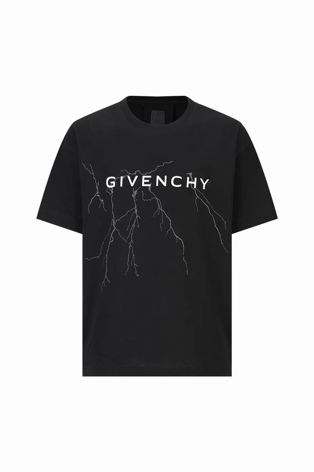 原版开发 顶级版本』 Givenchy 纪梵希闪电反光短袖 面料：采用60支丝光双股 长纱匹棉定织定染 成本高达70+一公斤. 布匹普洗让衣服手感更柔软. 成衣