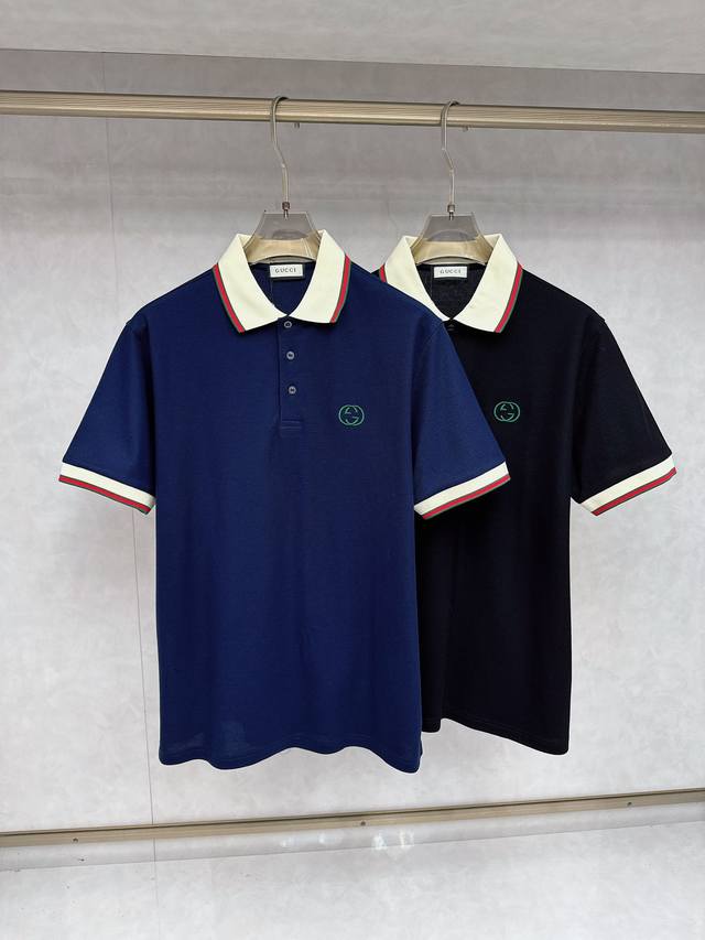 古奇 2025Ss春夏最新款短袖Polo，手感柔软，穿着舒适，做工精细.上身效果无敌帅气，码数 M-3Xl