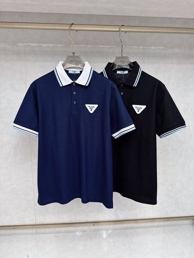普拉达 2025Ss春夏最新款短袖Polo，手感柔软，穿着舒适，做工精细.上身效果无敌帅气，码数 M-3Xl