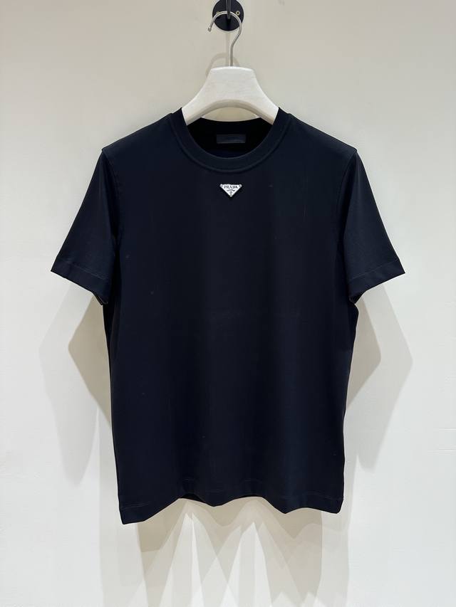 新品 T9- Pd高端男士胸前铁标圆领短袖T恤，台湾意比贸易公司货，25年早春新品，经典王牌单品，品相完美如斯！ 客供埃及进口高级物料，甄选尼罗河区域光照极好的
