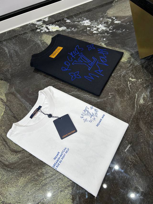 Lv25S春夏新款休闲圆领短袖，纯棉，码数S-2Xl