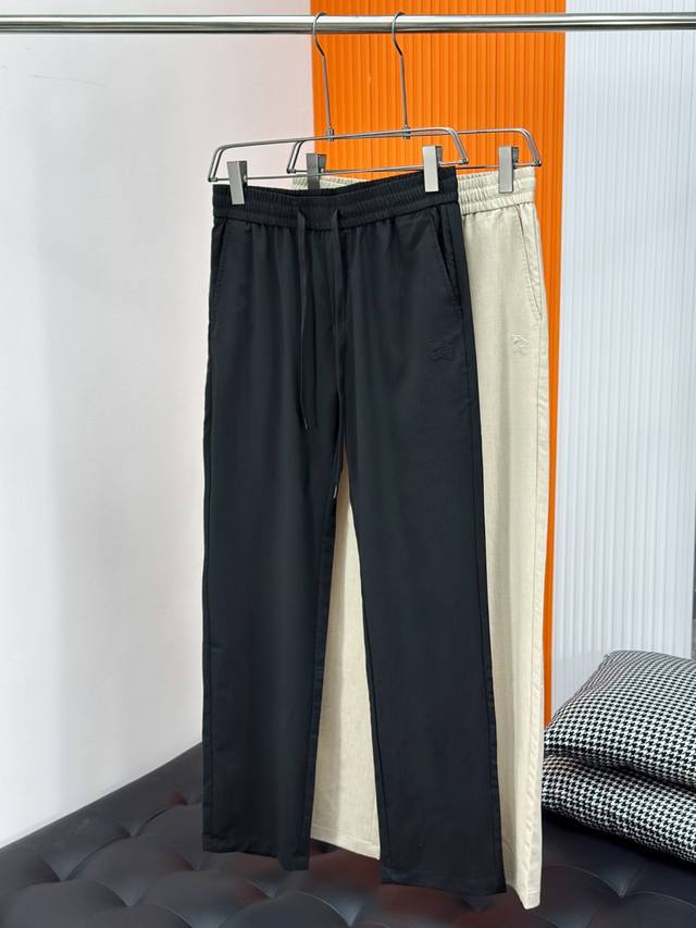 Burberry巴宝莉 2025春夏新品直筒休闲裤，官网同步发售，裤身工艺设计，莱赛尔拼亚麻面料，进口客供辅料、面料定制，代工厂P出品免检！每个细节做到极致，原
