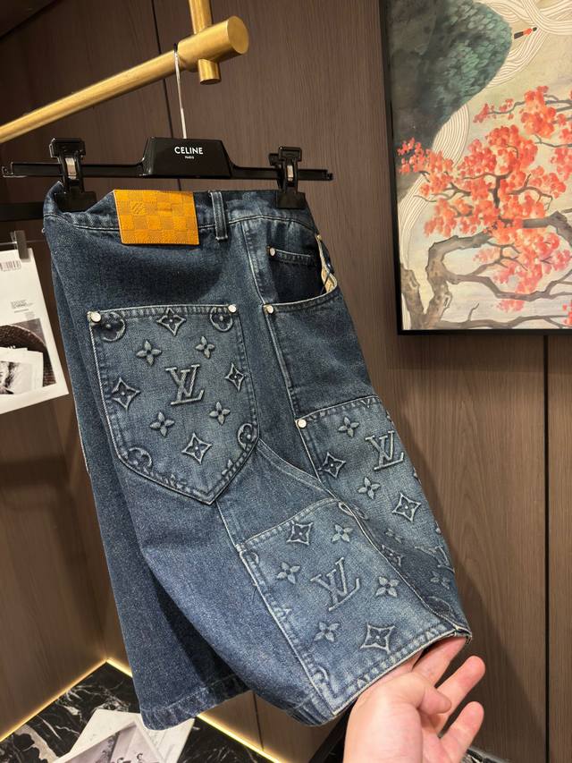 Lv25S夏季男士休闲牛仔短裤五分裤......码数S-Xl