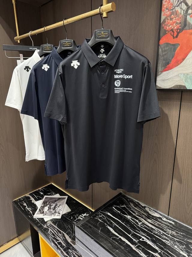 Des25S夏季新款商务休闲翻领短袖Polo，码数M-3Xl