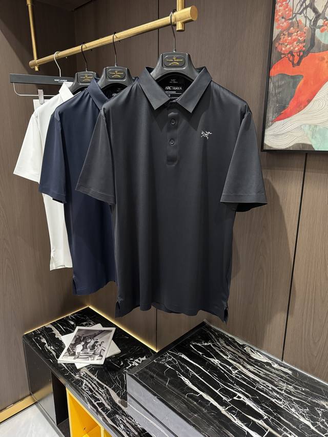 Arc25S夏季新款商务休闲翻领短袖Polo，码数M-3Xl