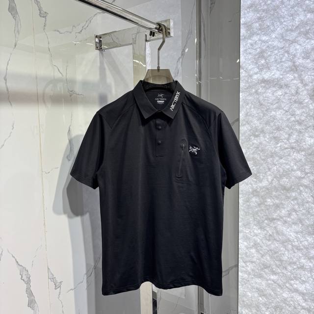 Arc春夏新款翻领短袖 颜色：黑色，灰色 码数：M~3Xl