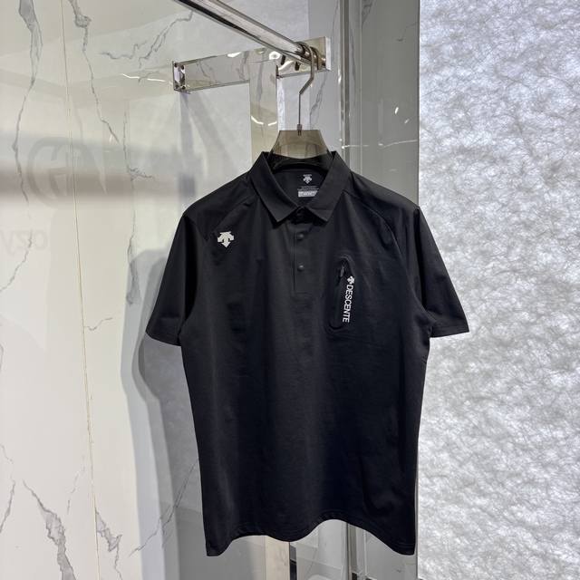 D迪*特-春夏新款翻领短袖 颜色：黑色，灰色 码数：M~3Xl