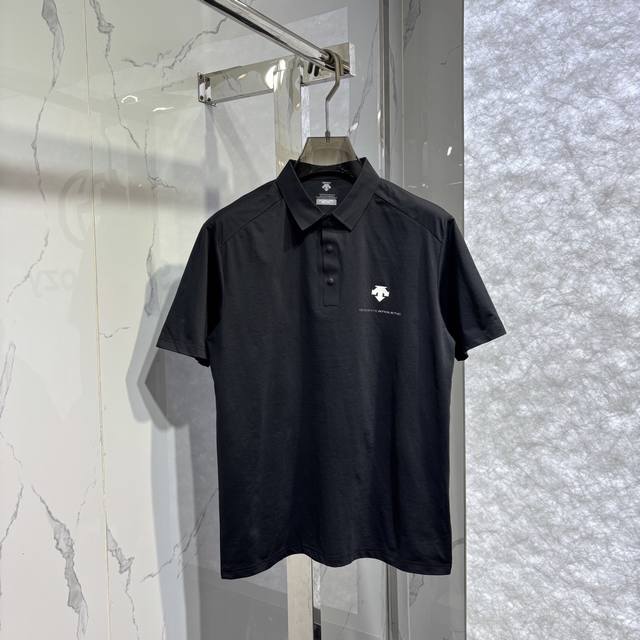 D迪*特-春夏新款拼色翻领短袖 颜色：黑色，灰色 码数：M~3Xl