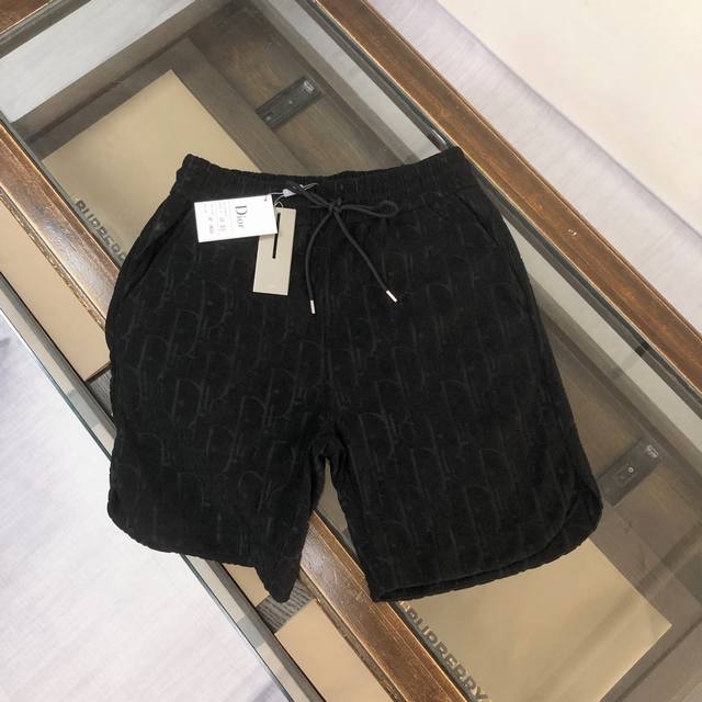 Cdior 迪奥 25Ss专柜同款毛巾绒短裤情侣款～采用棉质毛圈面料精心制作，饰以同色调提花图案，突显 Dior 经典的 Oblique 印花。厚板立体！衣服偏