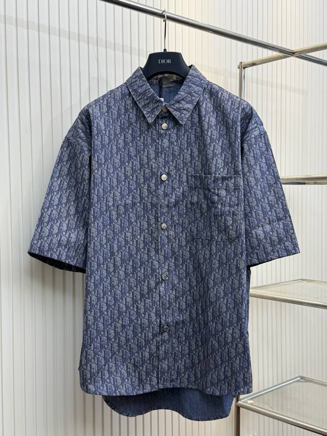 Dio 迪奥 25Ss棉质斜纹印花短袖衬衫 Size：S M L Xl