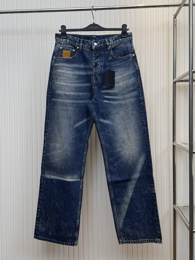 Lv 路易25Ss王鹤棣同款日晒影印直筒长裤 Size：30 32 34 36