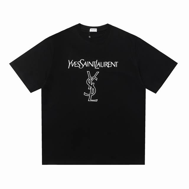 特价 Saint Laurent Paris 圣罗兰 23Ss 拼色字母短袖 轻奢高级网红同款！甄选280克重40支双纱紧密纺，面料细腻光滑，冰凉爽肤，定染螺纹