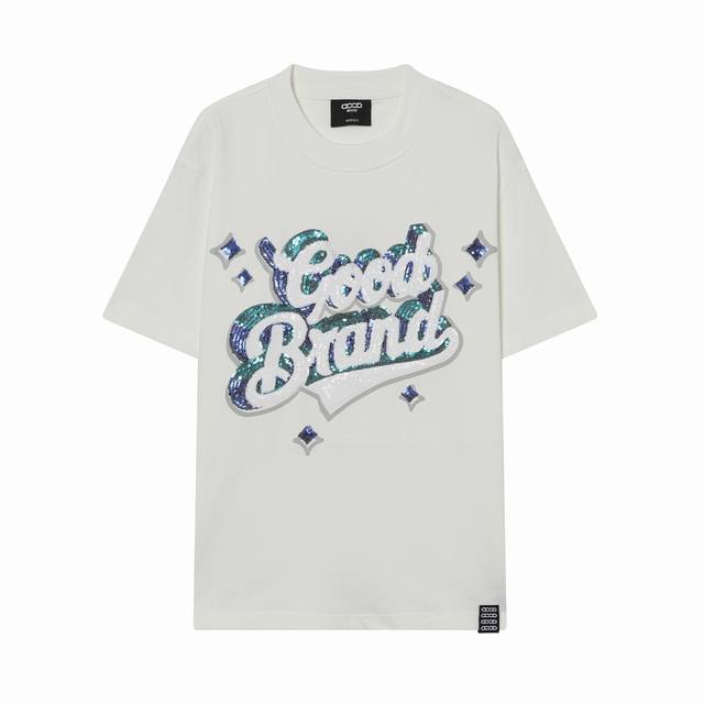 9075# 纯原配套 Goodbrand2025Ss立体美式星星亮片轻奢时尚高级感短袖T恤 印花亮片绣花工艺 全套辅料细节 Yb内置洗衣袋 还原1比1 男女同款