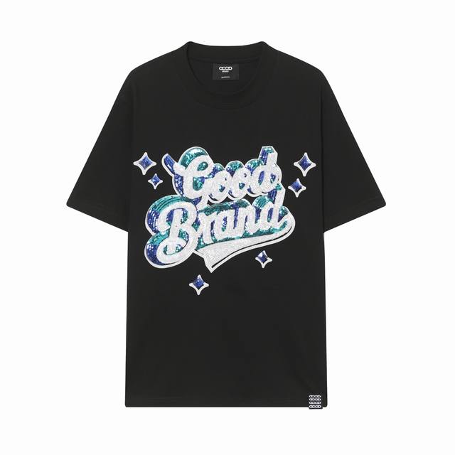 9073# 纯原配套 Goodbrand2025Ss立体美式星星亮片轻奢时尚高级感短袖T恤 印花亮片绣花工艺 全套辅料细节 Yb内置洗衣袋 还原1比1 男女同款