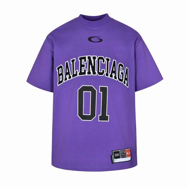 巴黎世家Balancega Ss25 Basketball系列 字母印花圆领短袖T恤25款 01球衣刺绣短袖T袖 四色齐发 原版开发定织面料工艺洗水处理 高克重