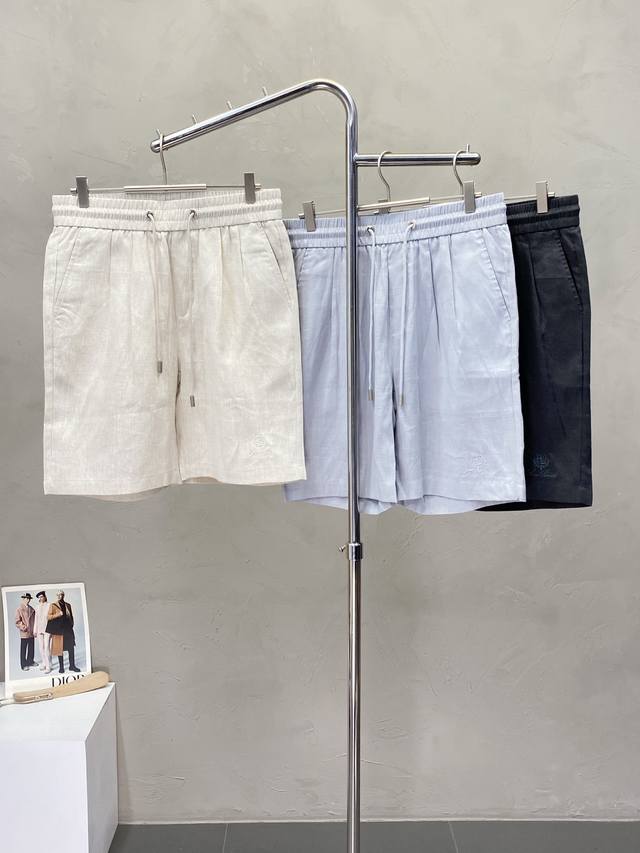 Lp-Loro Piana诺悠翩雅独家专供新款春夏短裤 高端版本！专柜定制亚麻面料 透气舒适度高，细节无可挑剔，品牌元素设计理念，体现高品质。手感细腻柔软！呈现
