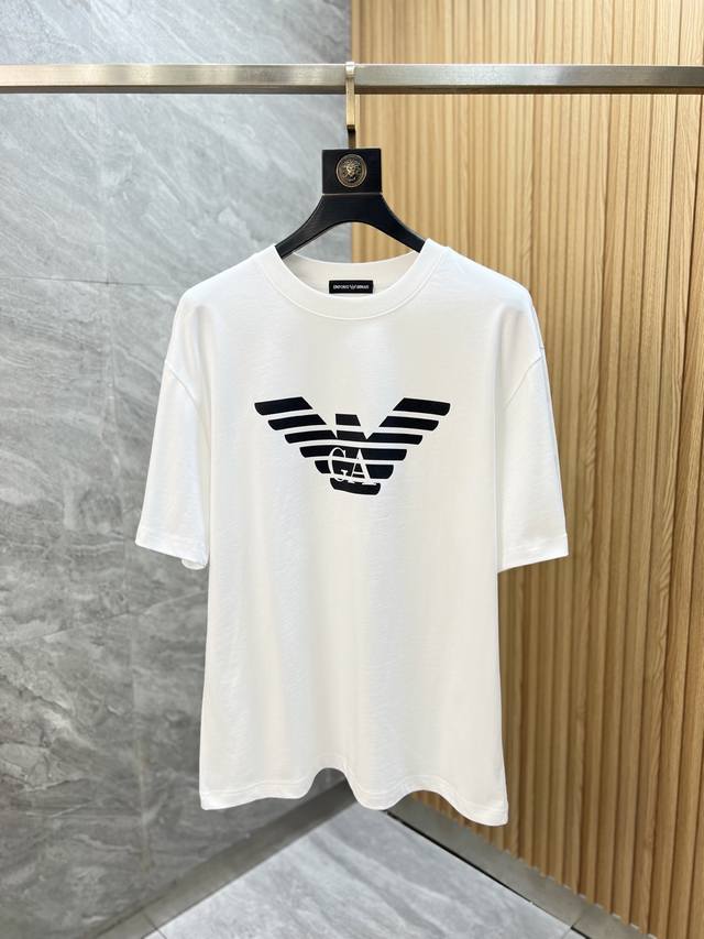 Armani 阿玛尼 2025年春夏新品上新 三标齐全 圆领短袖T恤 好货不用过多介绍 看细节 专柜码数：M-Xxxl 175 140建议L