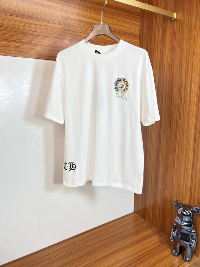 Ch 克罗心 2025春夏新品 三标齐全 圆领纯棉短袖T恤 好货不用过多介绍 看细节 专柜码数：M-Xxxl 175 140建议L
