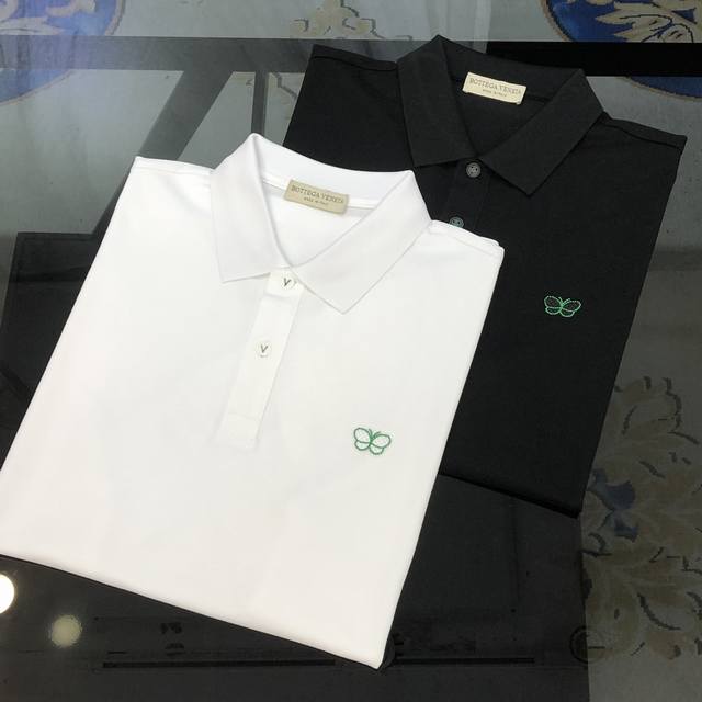 Bv 葆蝶家2025春夏新款原单男士翻领Polo衫短袖T恤 高版本 高端定制 简洁时尚百搭爆款胸前立体刺绣Logo图案设计 定制进口双股珠地纯棉面料 穿着舒适