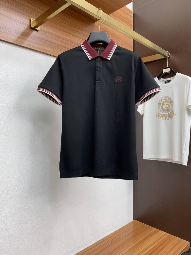 Lp 诺悠翩雅 2025新款男士翻领Polo衫短袖 进口纯棉中珠面料呈现。轻盈柔软的面料经过成衣染色，营造出优雅纹理，原版定制 进口纱线色染 定制罗纹领口 定制